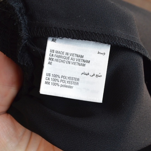 ALFANI Black Peplum Long‎ Sleeve Blouse, Medium NEW - Picture 5 of 7